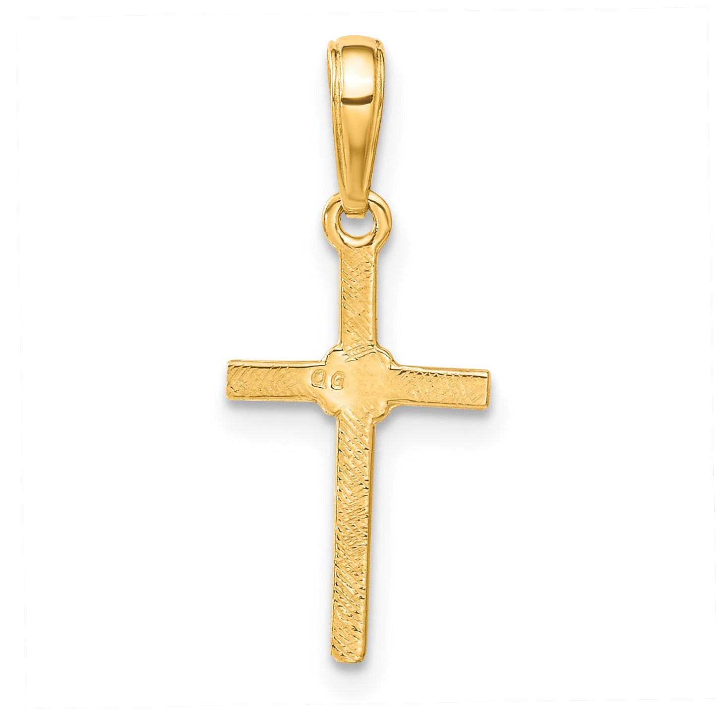 10k Polished Cross Charm