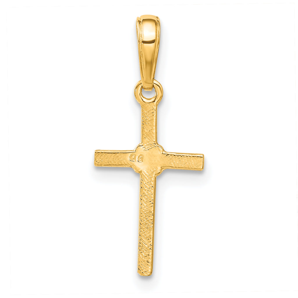 10k Polished Cross Charm
