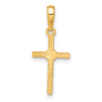 10k Polished Cross Charm
