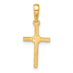 10k Polished Cross Charm