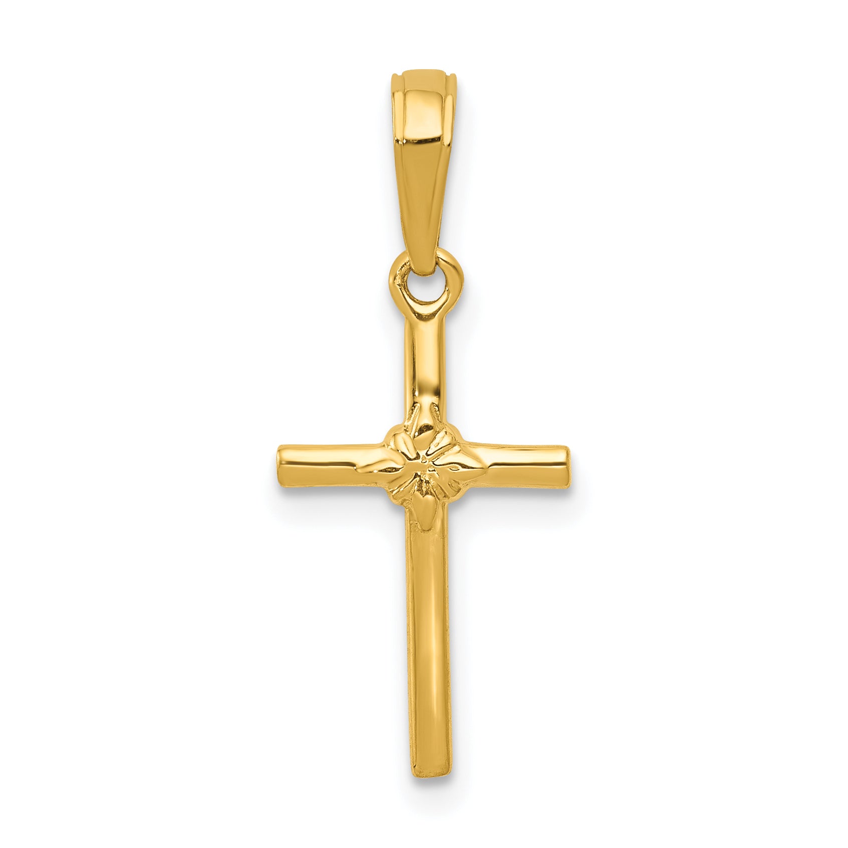 10k Polished Cross Charm Main image