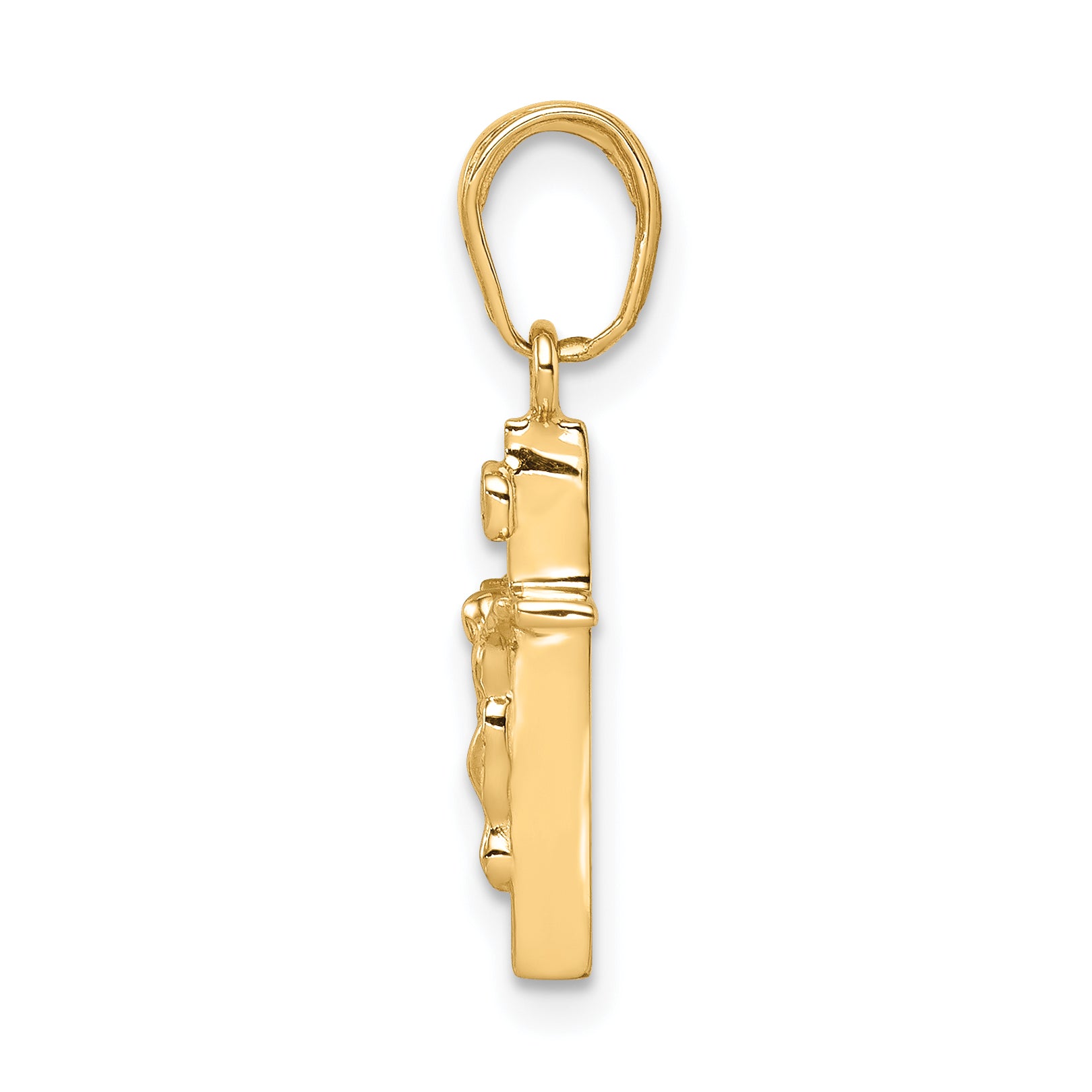 10K Small INRI Crucifix Pendant Secondary image