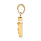 10K Small INRI Crucifix Pendant