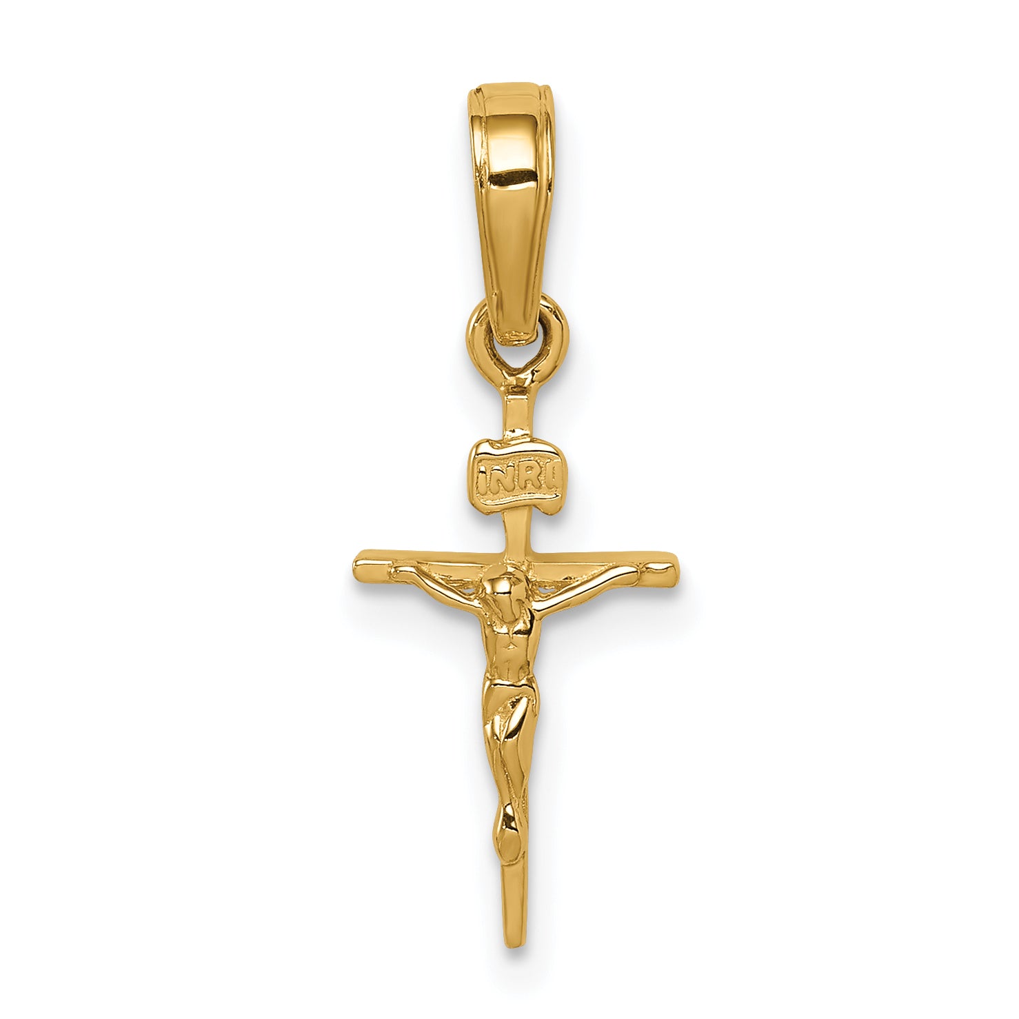 10K Small INRI Crucifix Pendant Main image