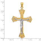 10k Two-tone Crucifix Pendant