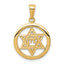 10k Jewish Chi in Star of David Pendant