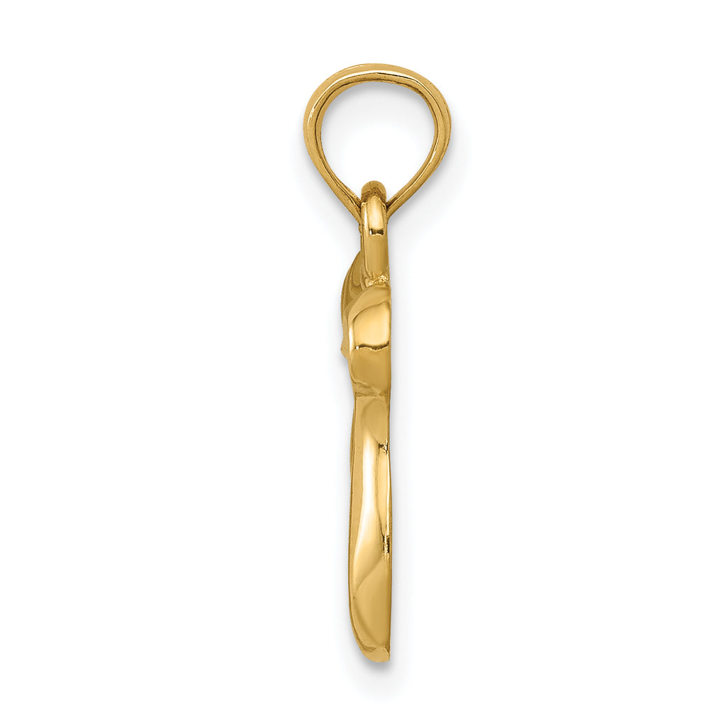 10K None Chai Pendant - view 2