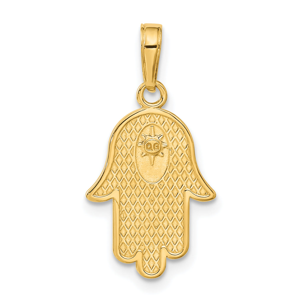 10K None Hamsa W/Star Of David Pendant - view 3