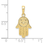 10K None Hamsa W/Star Of David Pendant - view 4