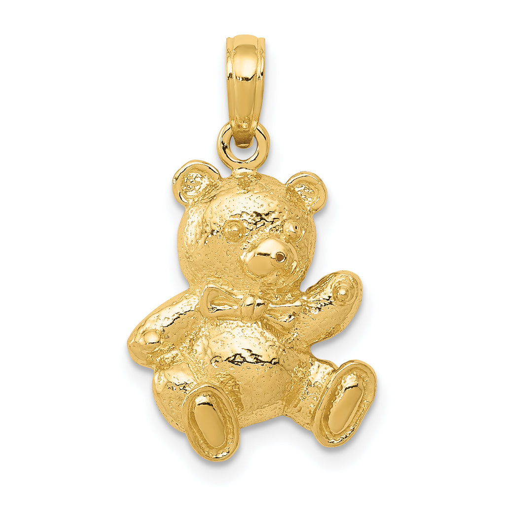 10K Teddy Bear Pendant
