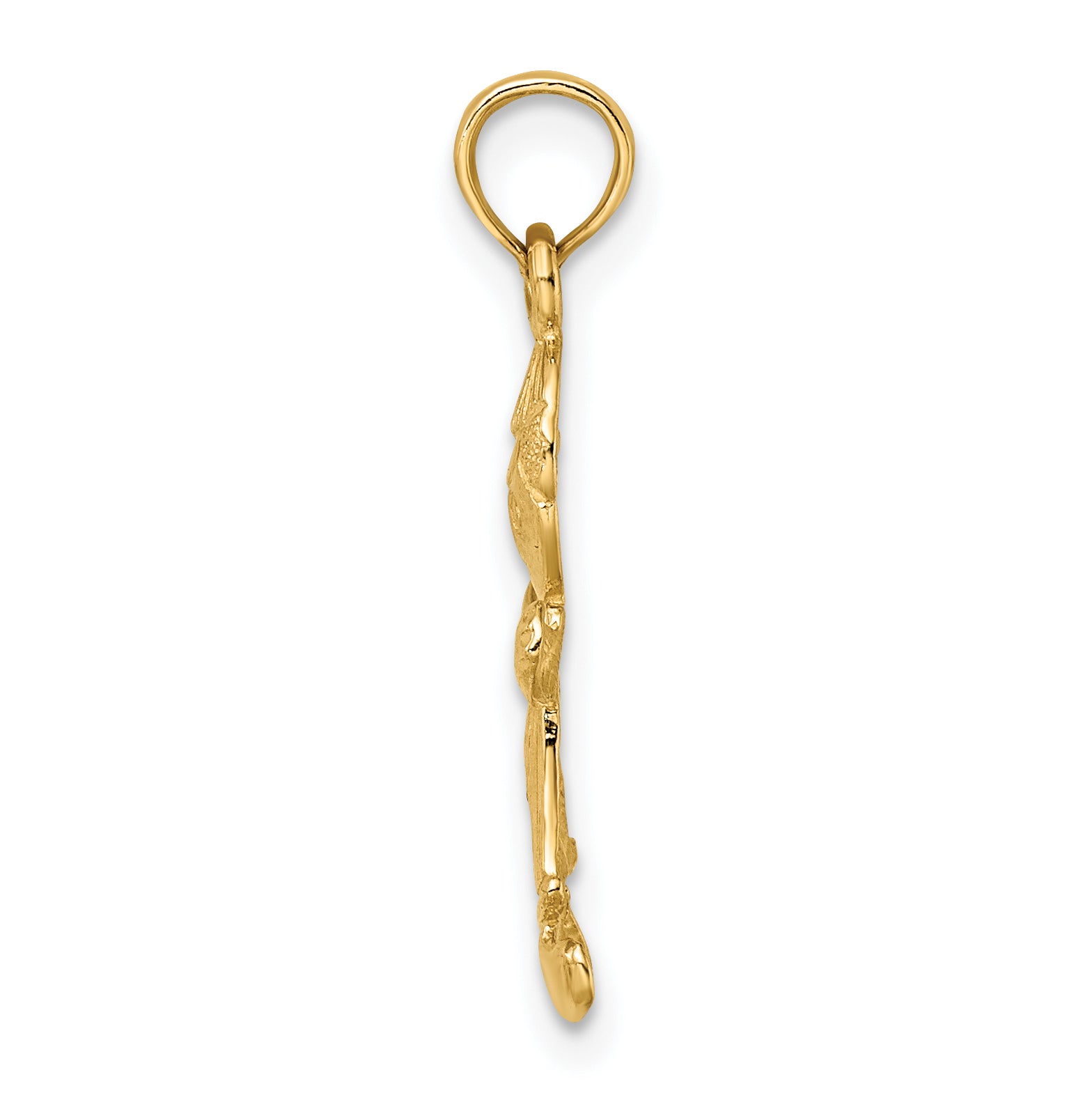 10k Playful Boy w/Cut Out Buttons Charm Secondary image