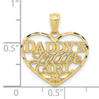 10k D/C Daddys Little Girl Heart Pendant