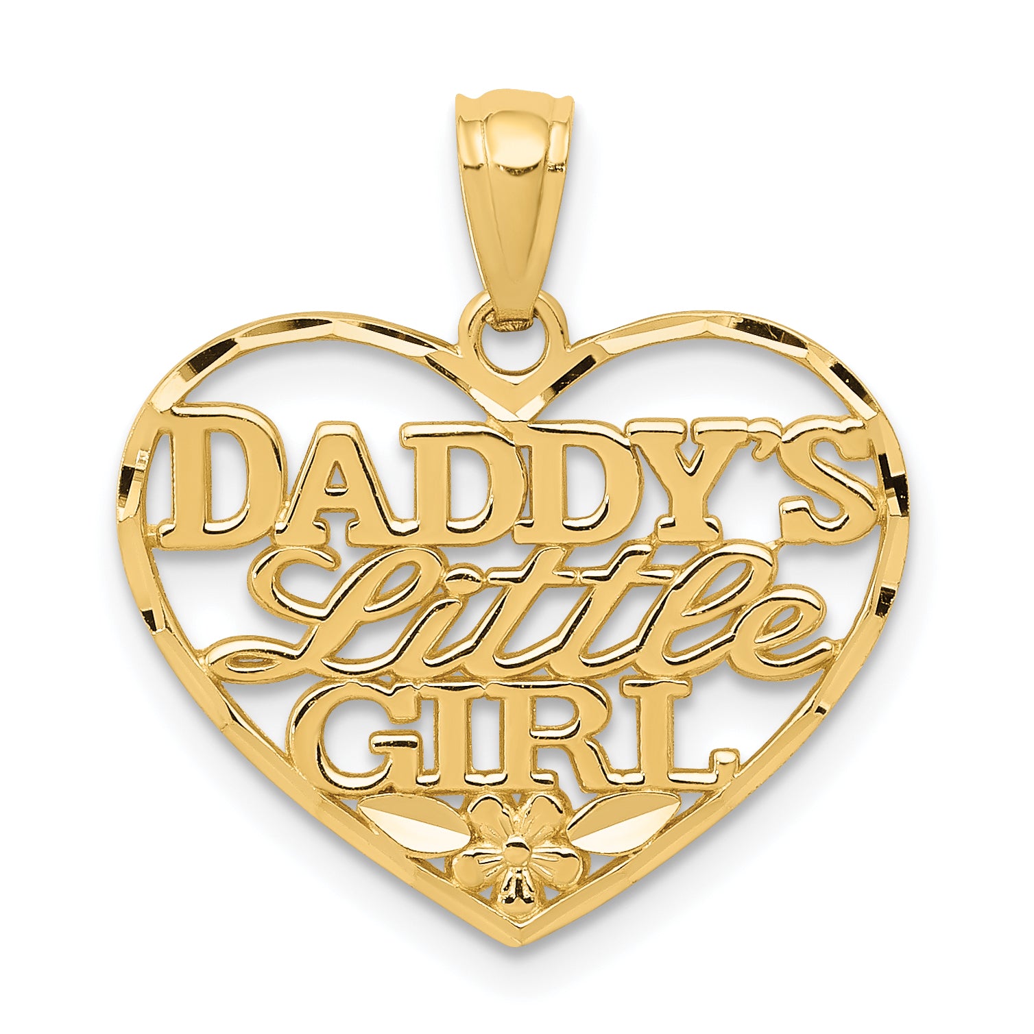 10k D/C Daddys Little Girl Heart Pendant Main image
