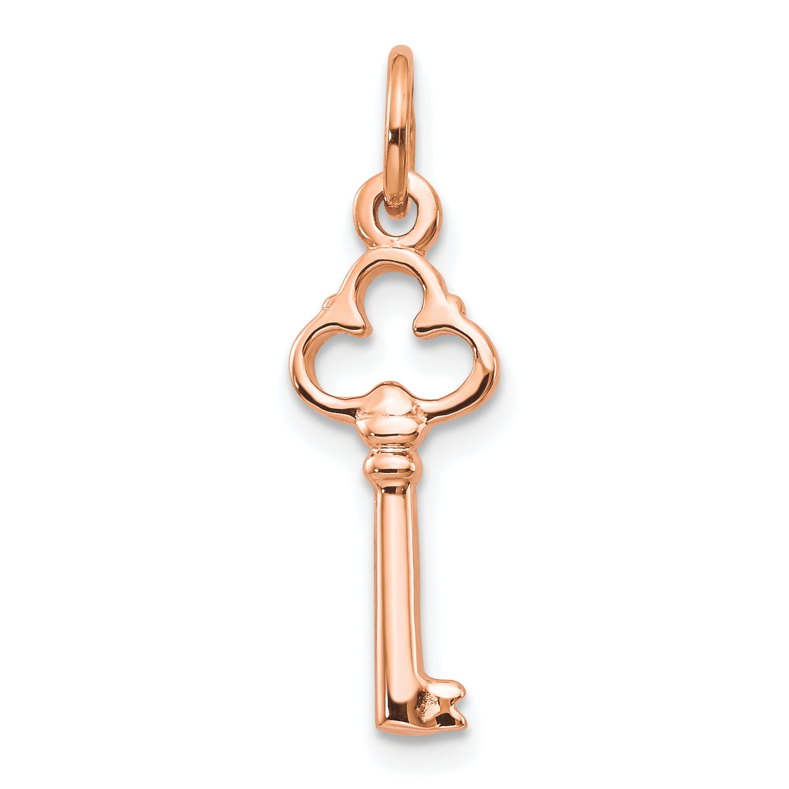10k Rose Gold Solid Key Charm Main image