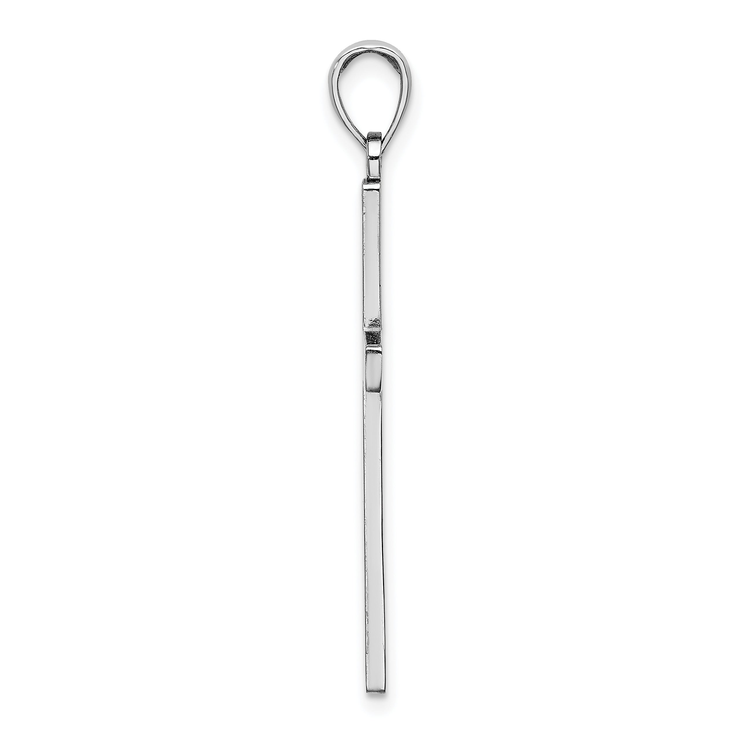 10k White Gold Polished Cross Pendant Secondary image