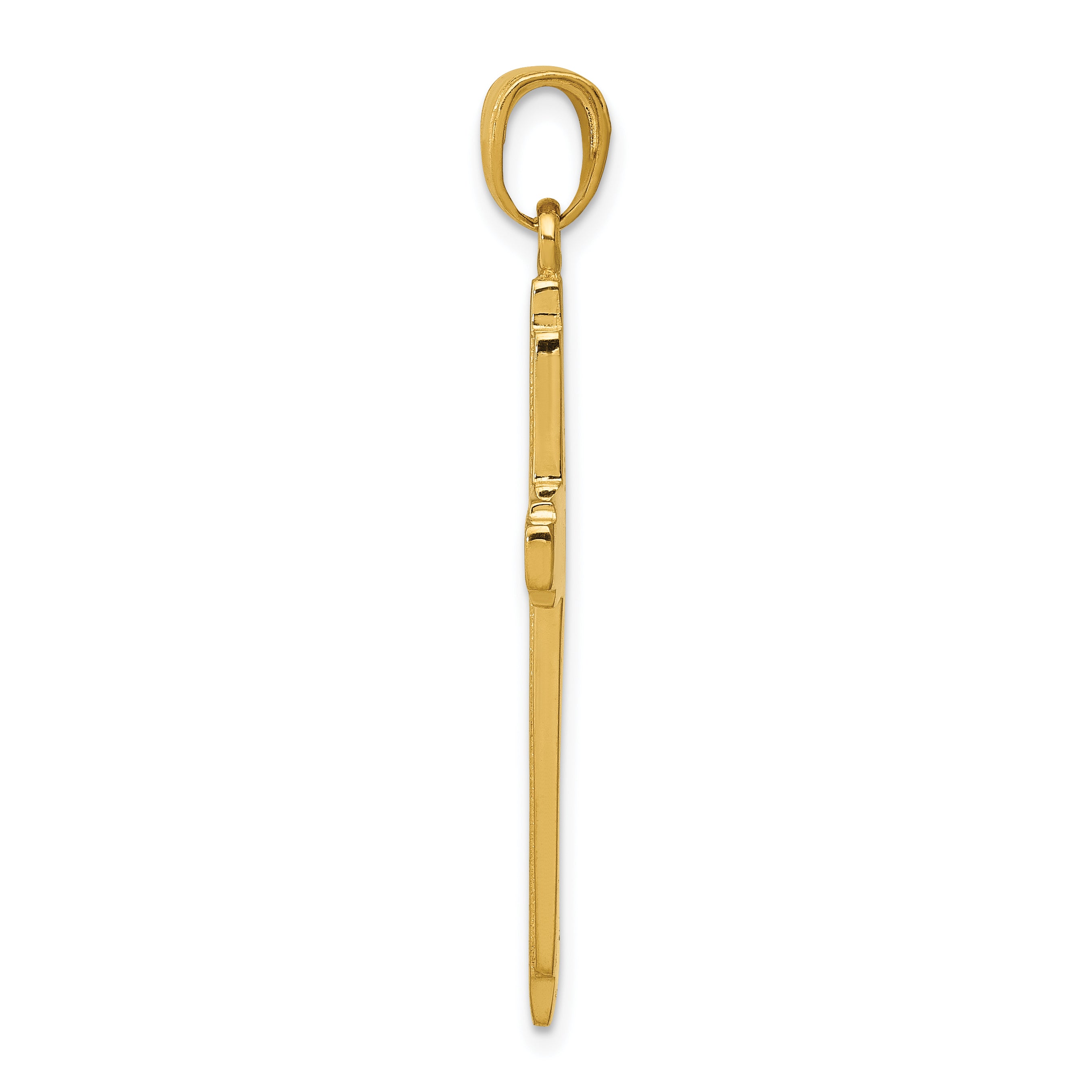 10K Yellow Gold Cross Pendant Secondary image