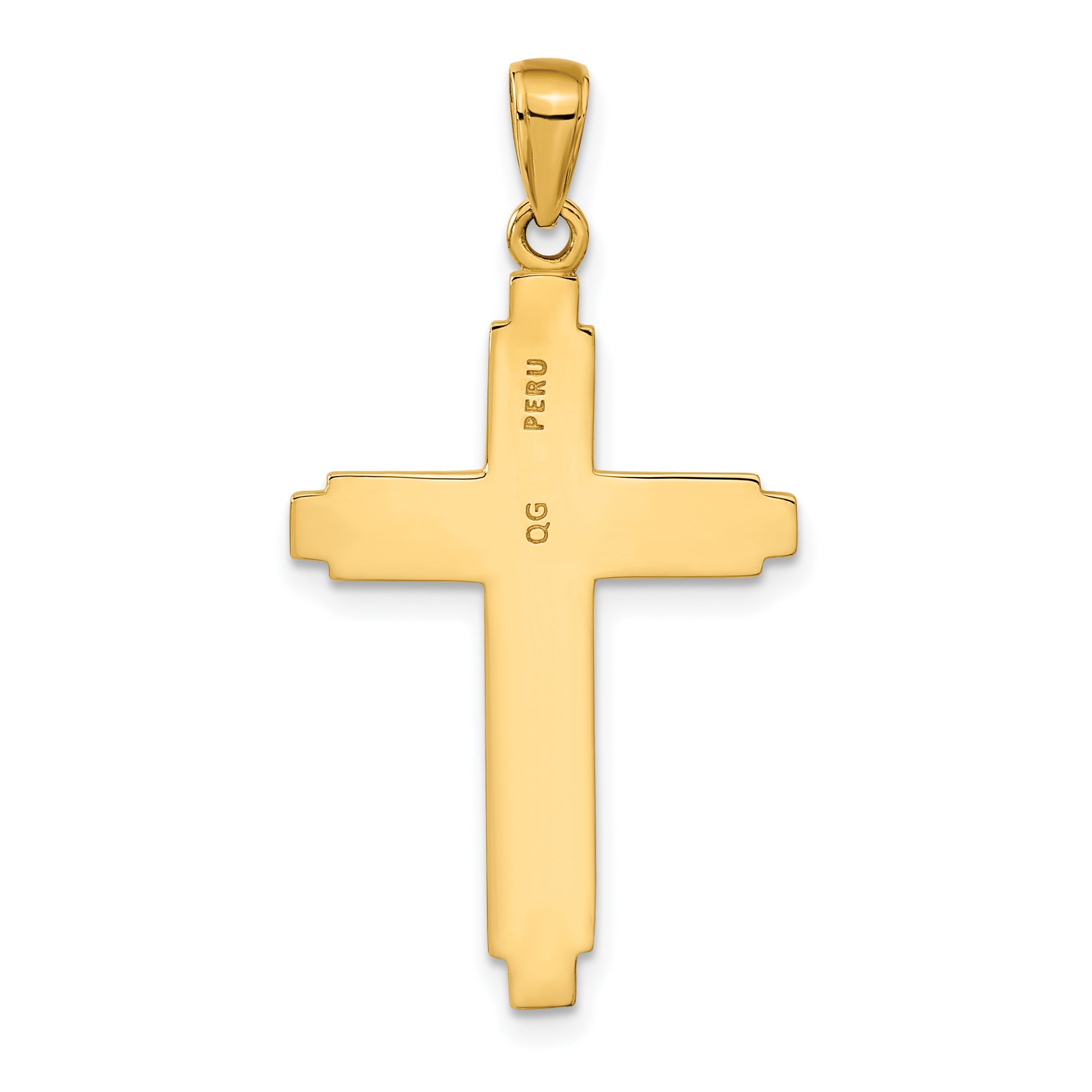 10K None Cross Pendant - view 3