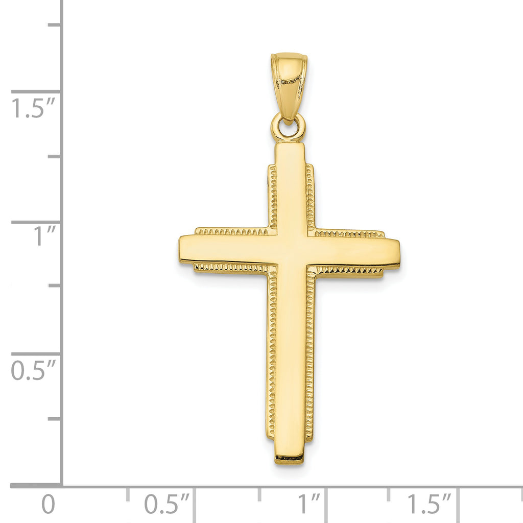 10K None Cross Pendant - view 4