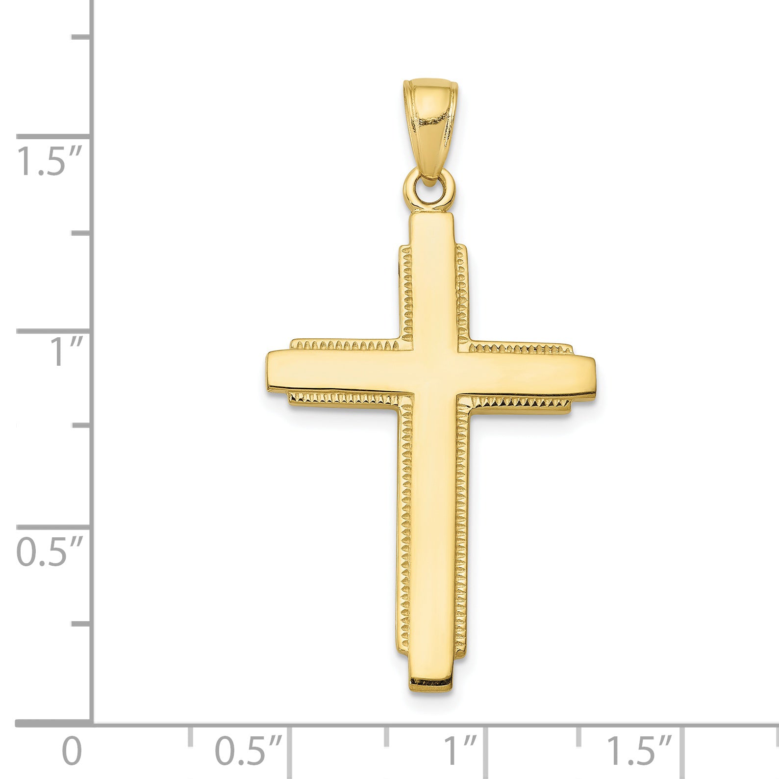 10K None Cross Pendant - view 4