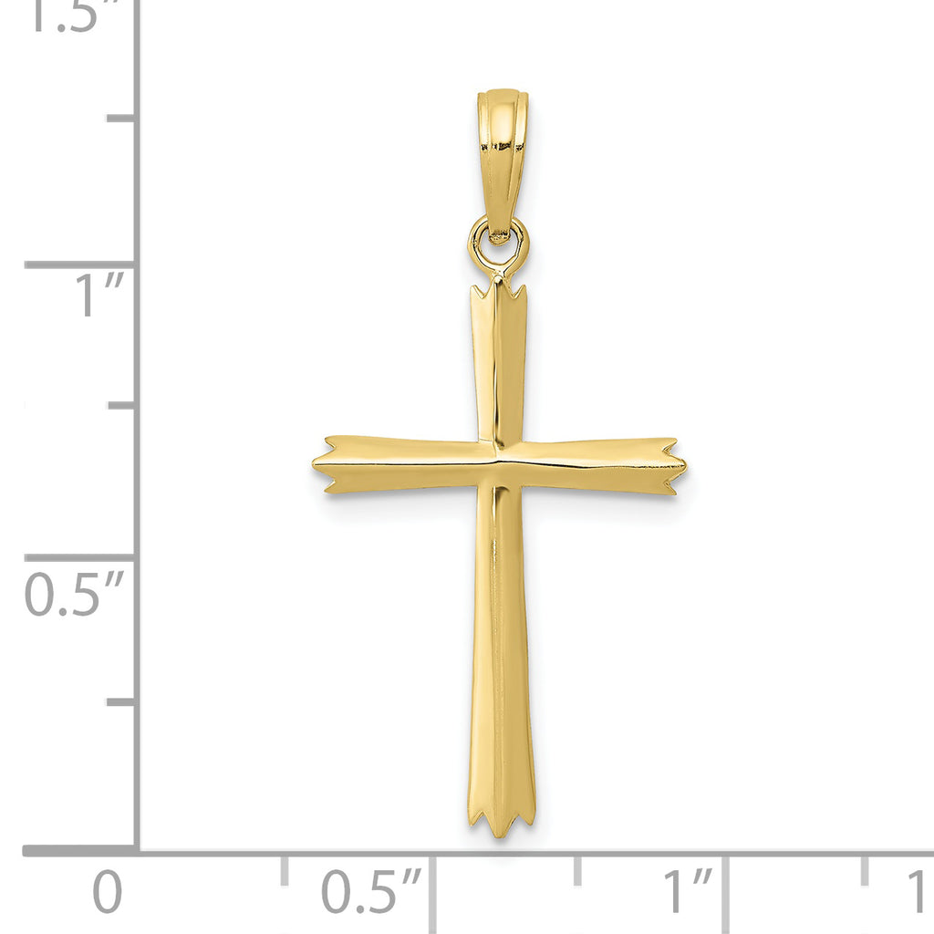 10K None Cross Pendant - view 4