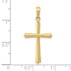 10K None Cross Pendant - view 4