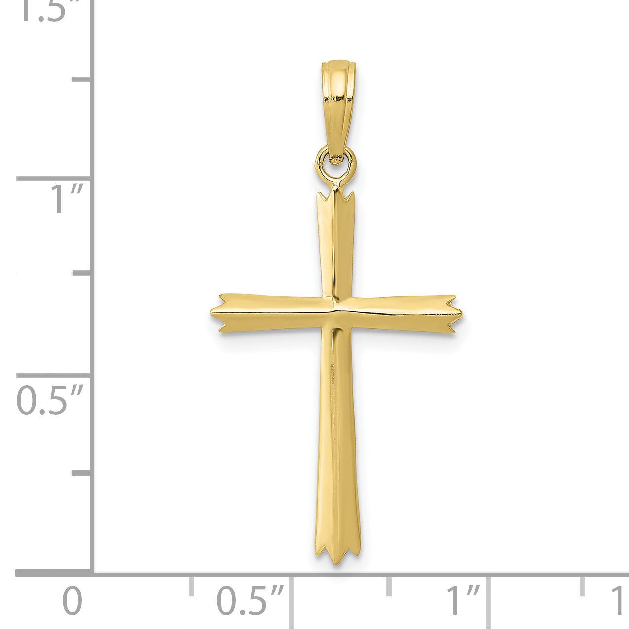10K None Cross Pendant - view 4