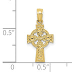 10K None Celtic Cross w/Eternity Circle Pendant - view 4