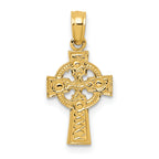10K None Celtic Cross w/Eternity Circle Pendant