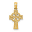10K None Celtic Cross w/Eternity Circle Pendant