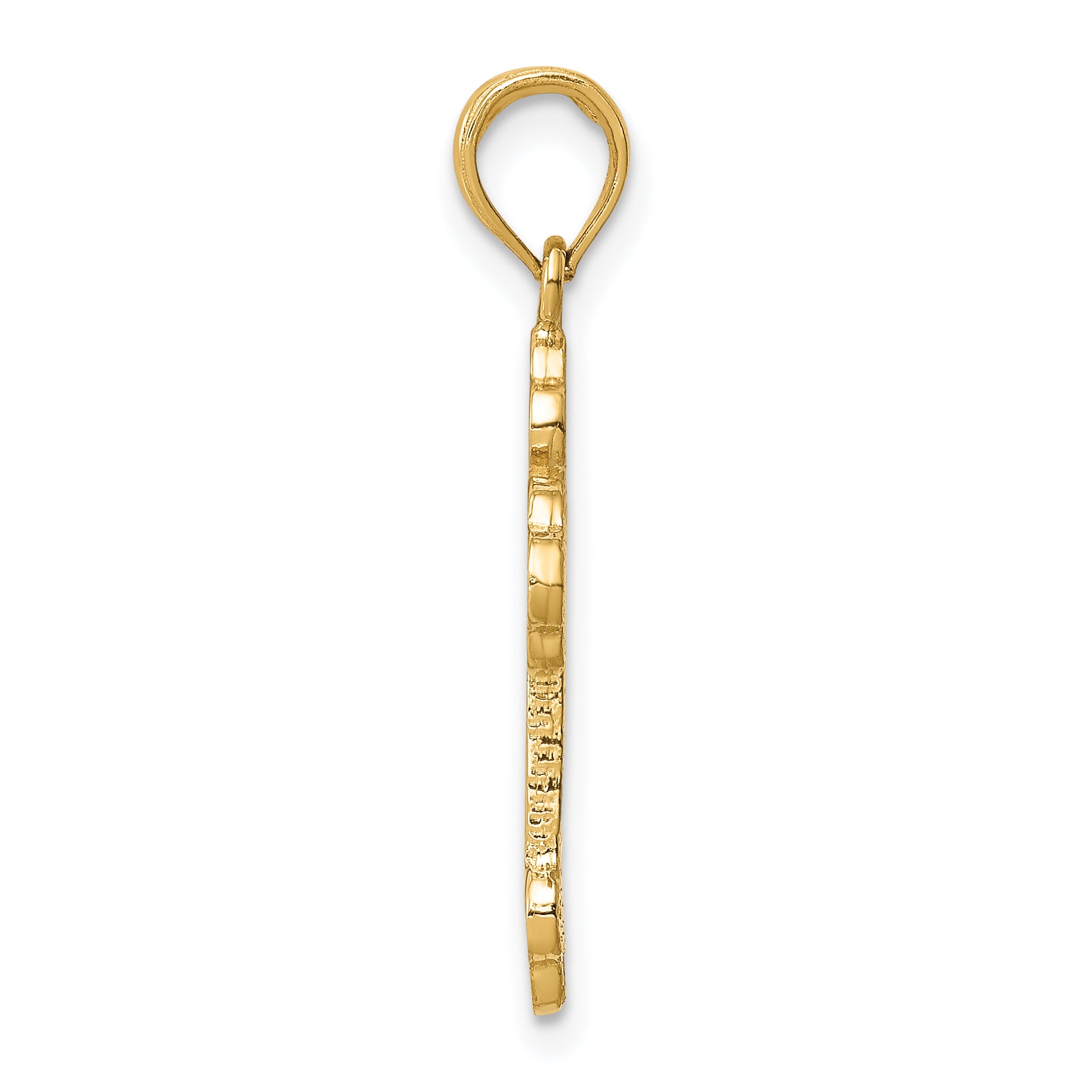 10K Budded Cross Pendant Secondary image