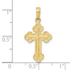 10K Budded Cross Pendant