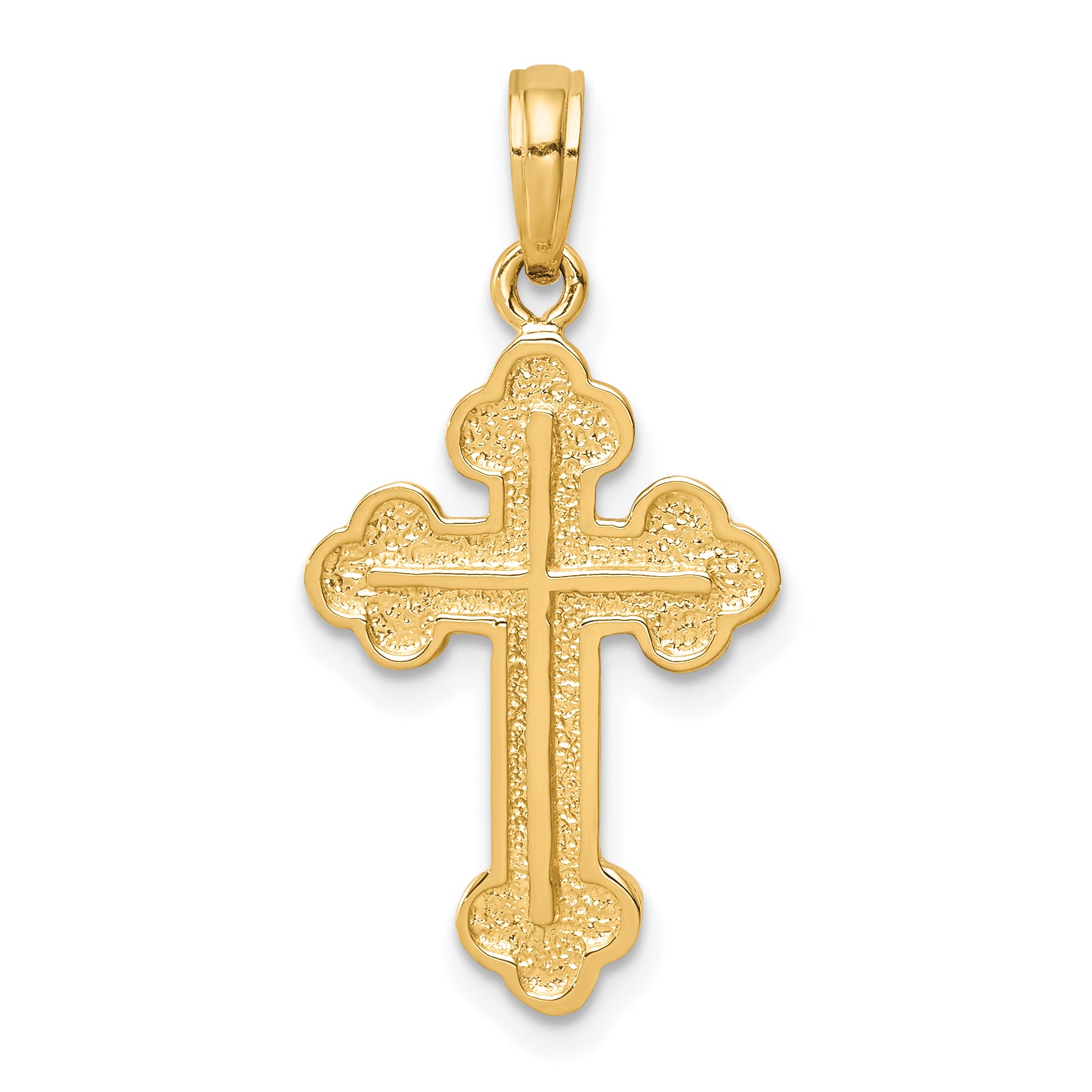 10K Budded Cross Pendant Main image