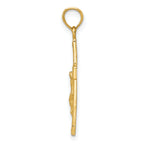 10K None Crucifix Pendant - view 2