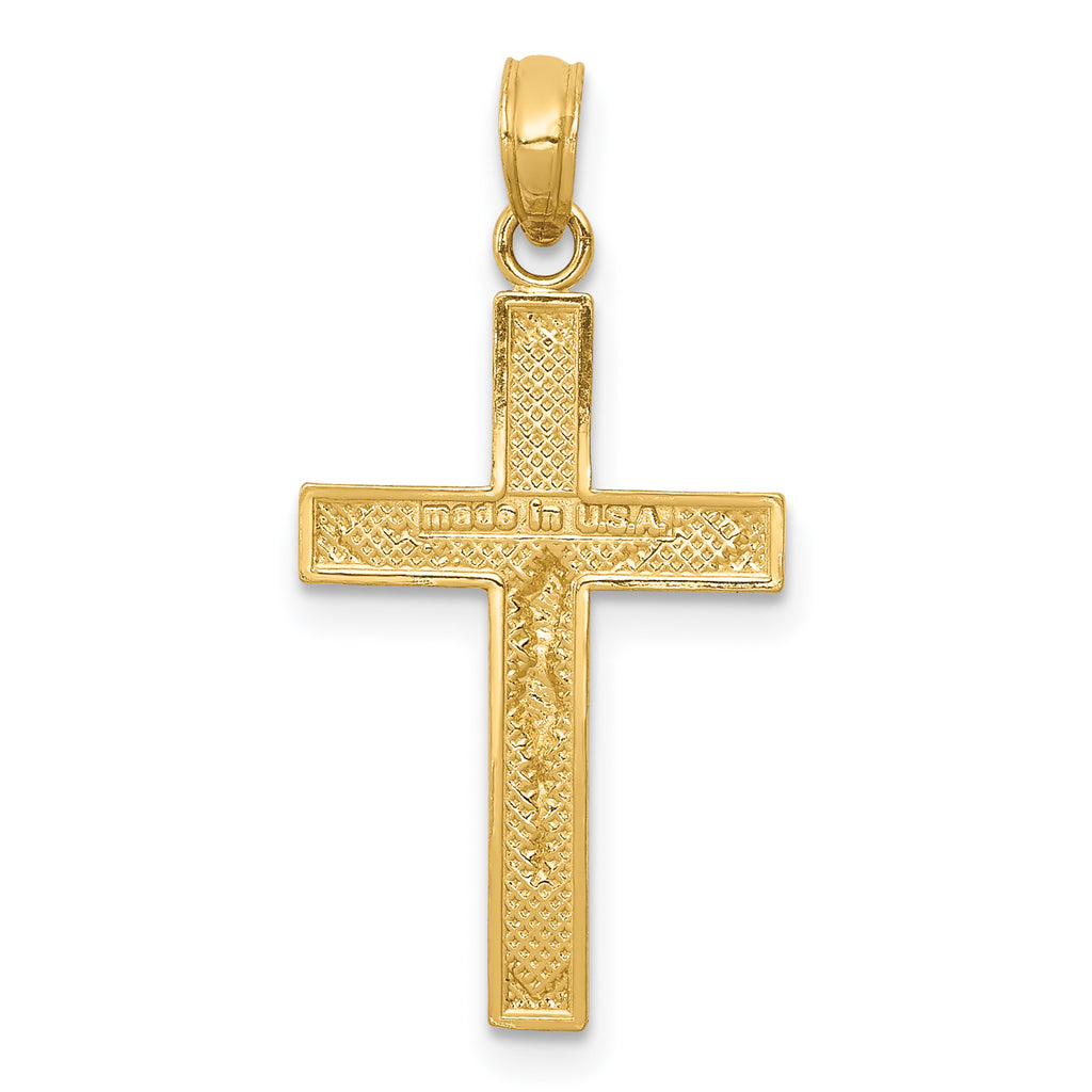 10K None Crucifix Pendant - view 4