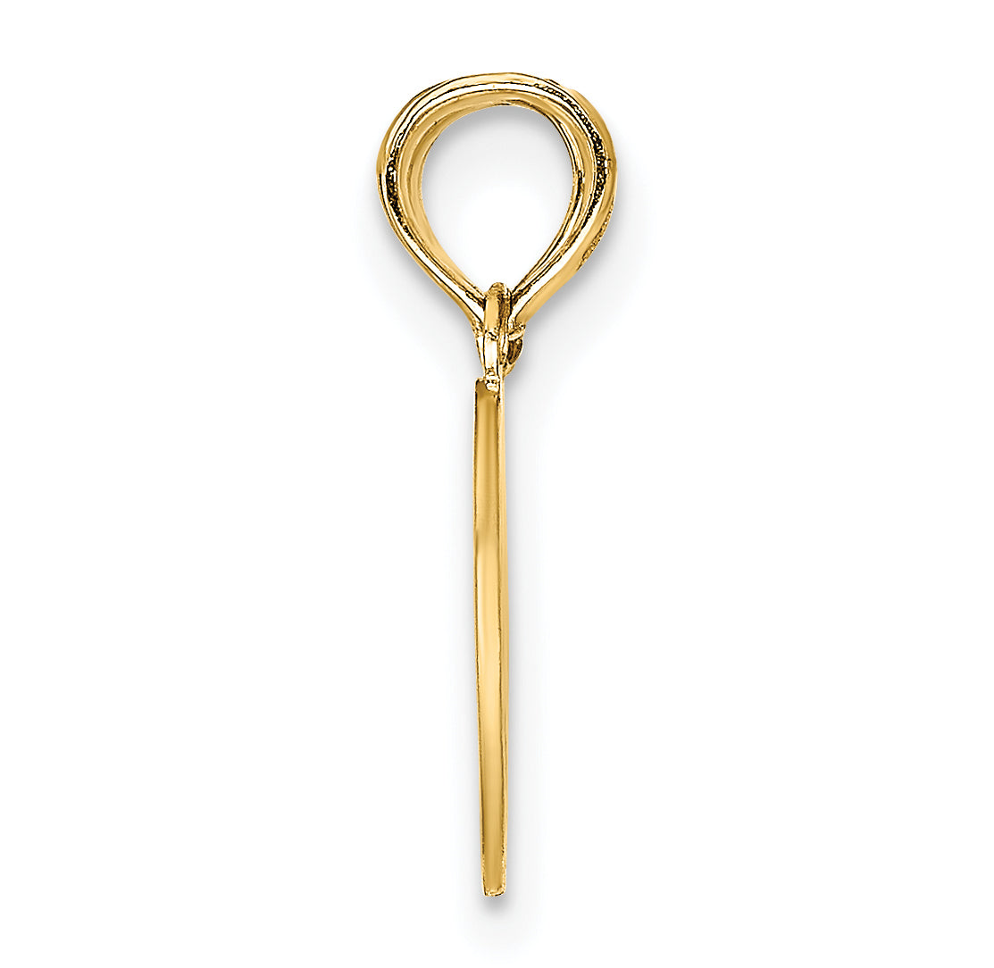 10K Reversible Break apart Mizpah Heart Pendant