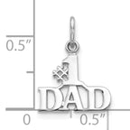 10k White Gold #1 Dad Charm