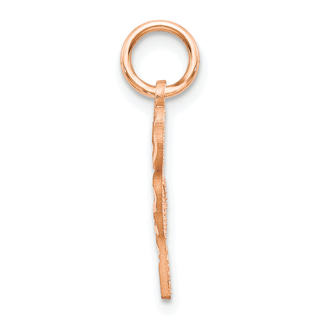 10k Rose Gold Four Leaf Clover Pendant
