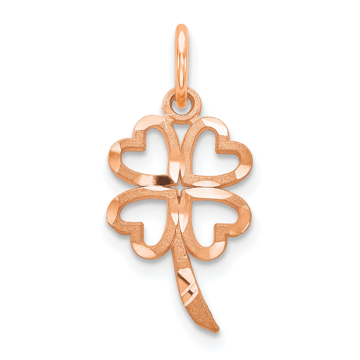 10k Rose Gold Four Leaf Clover Pendant Main image