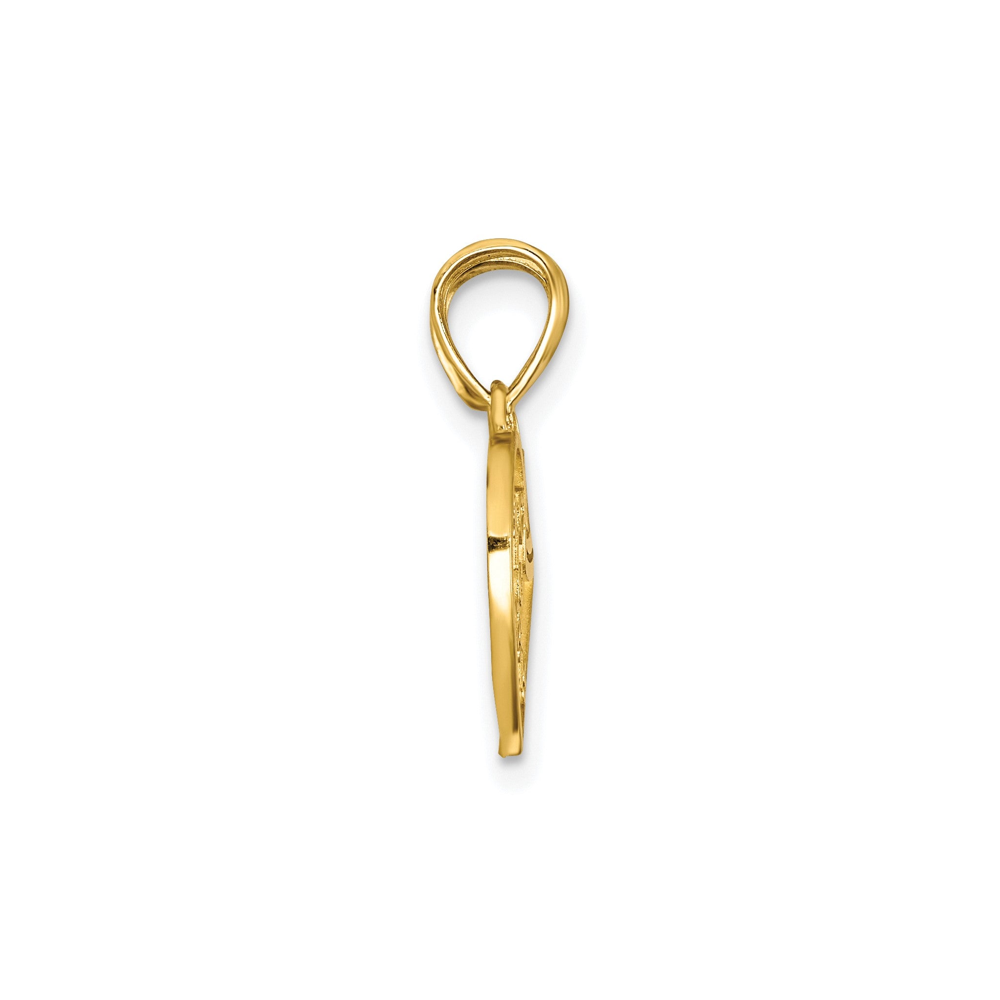 Big Sis Lil Sis Break-Apart Heart Charm in 14K Yellow Gold Secondary image