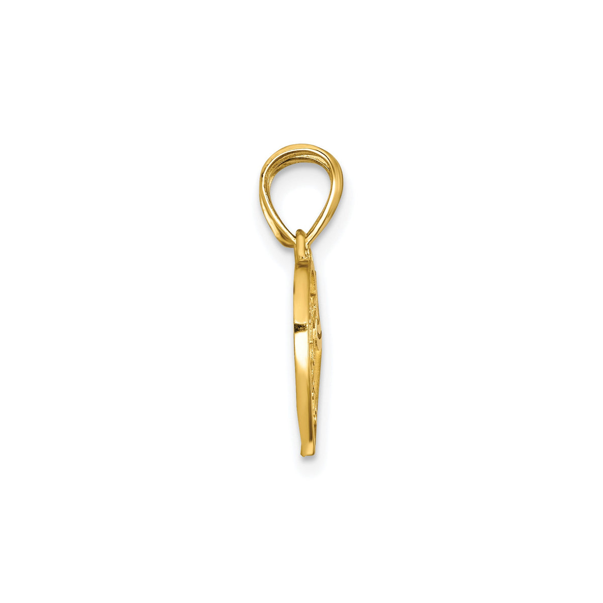 Big Sis Lil Sis Break-Apart Heart Charm in 14K Yellow Gold - Sophia Jewelers