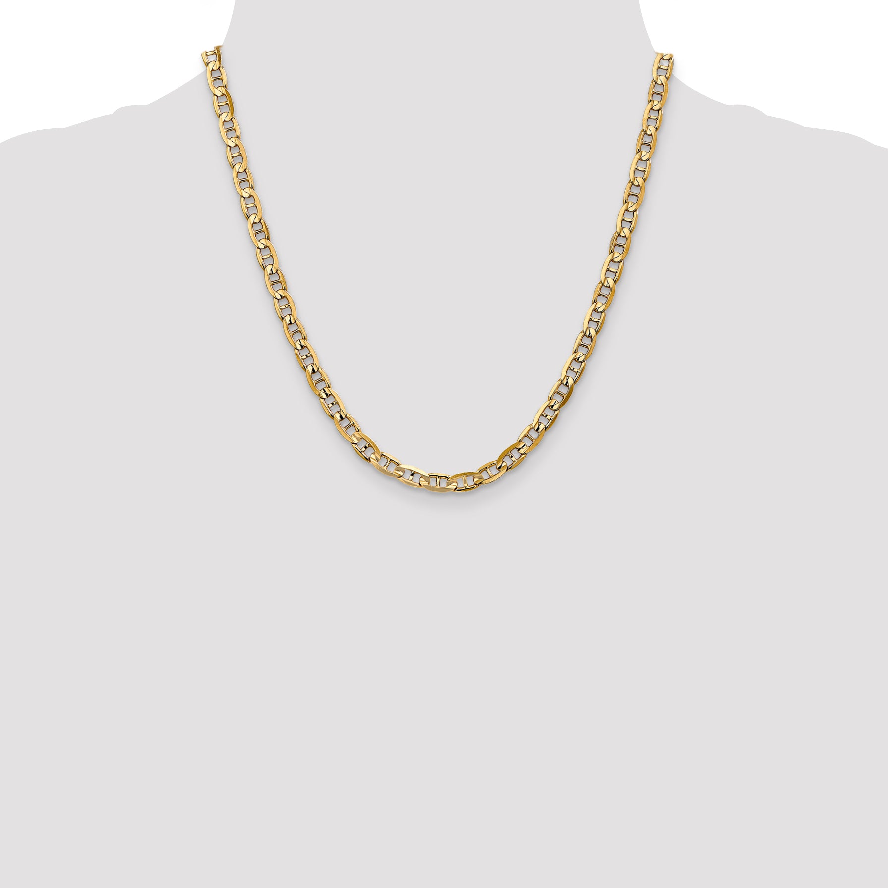 10K 5.25mm Concave Anchor Chain