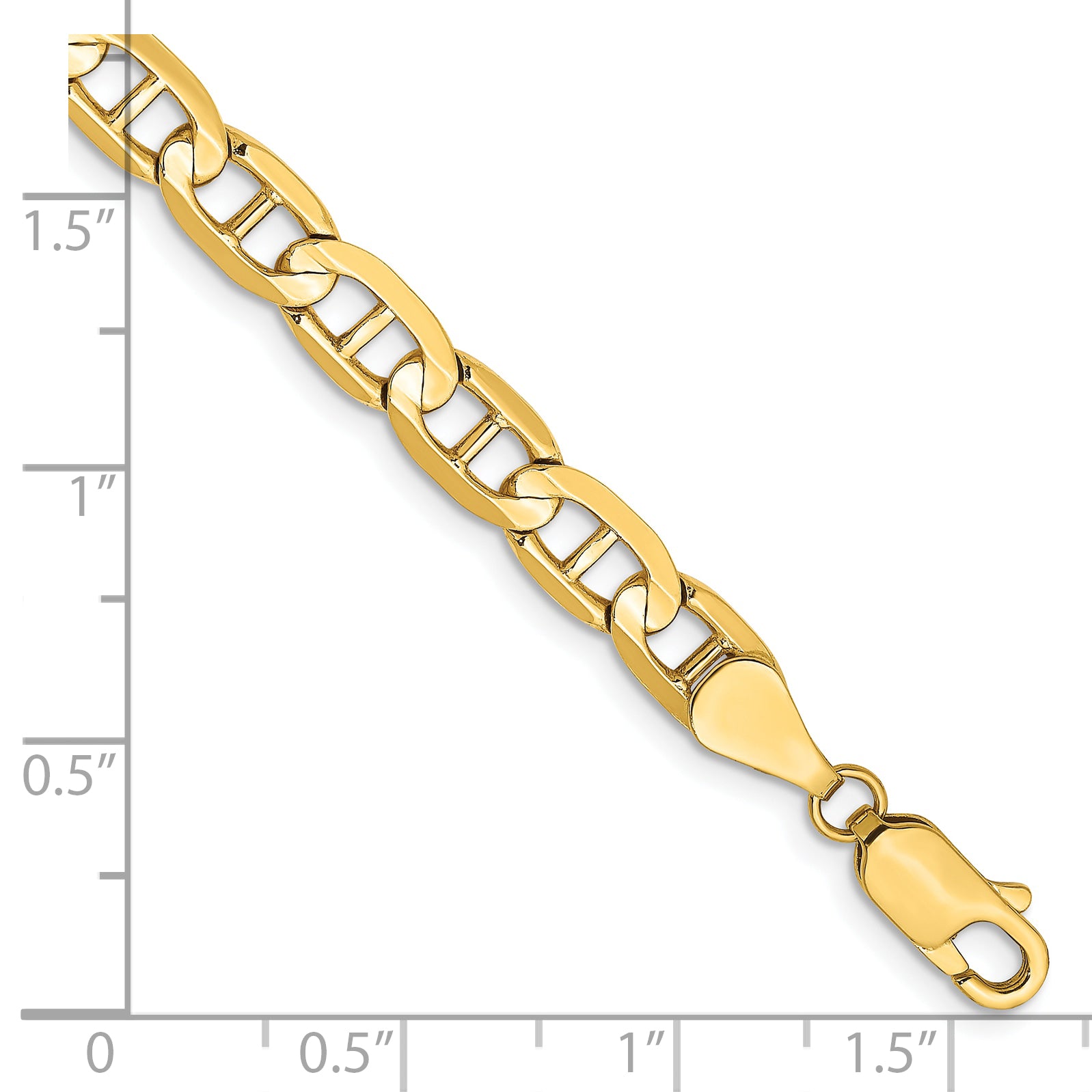 10K 5.25mm Concave Anchor Chain