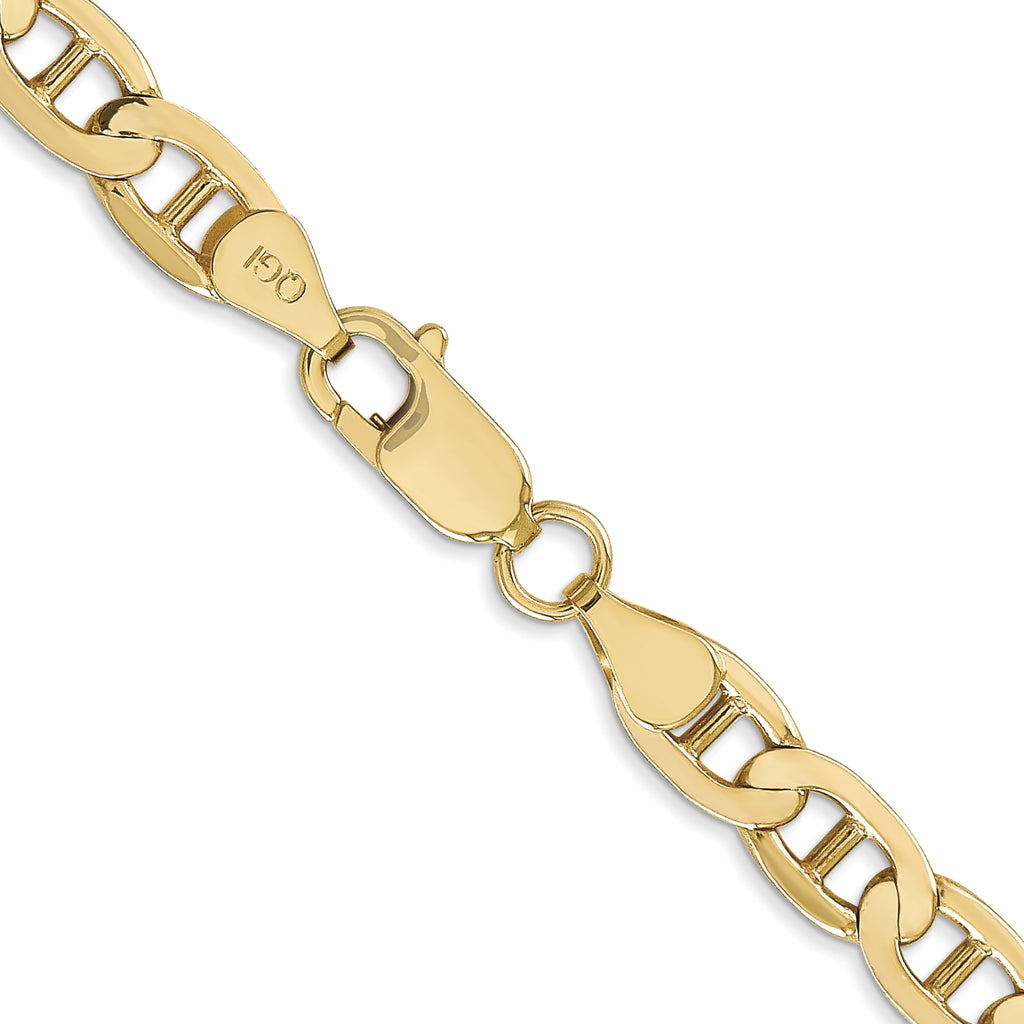 10K None 6.25mm Anchor Chain Necklace - view 3