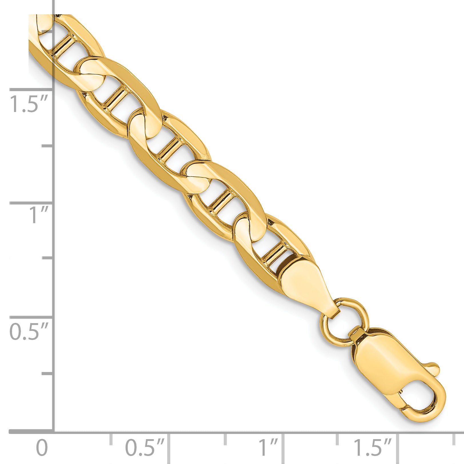 10K 6.25mm Concave Anchor Chain