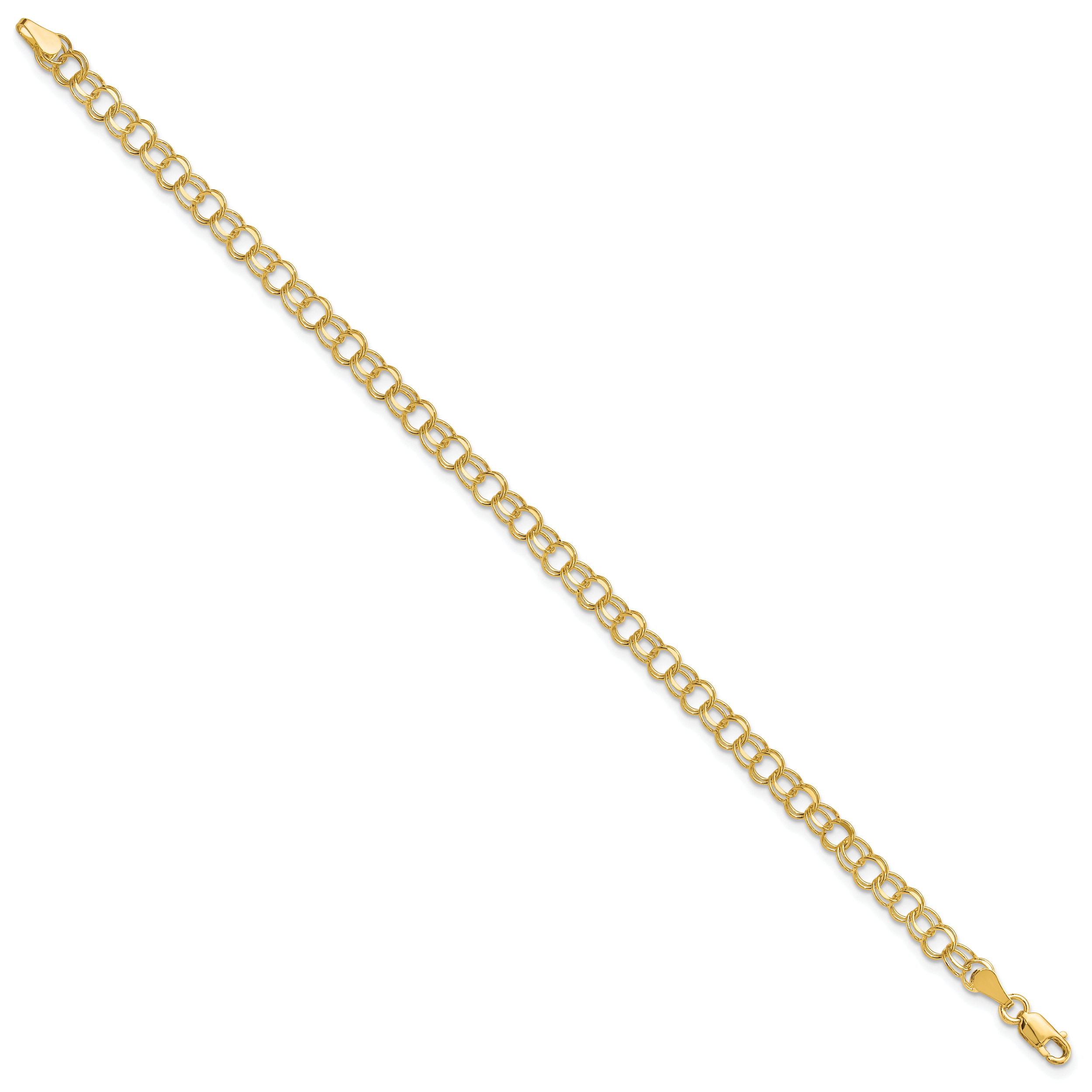 10KY Solid Double Link Charm Bracelet Secondary image