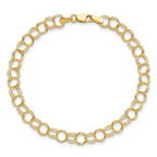 10k Triple Link Charm Bracelet