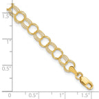 10k Triple Link Charm Bracelet