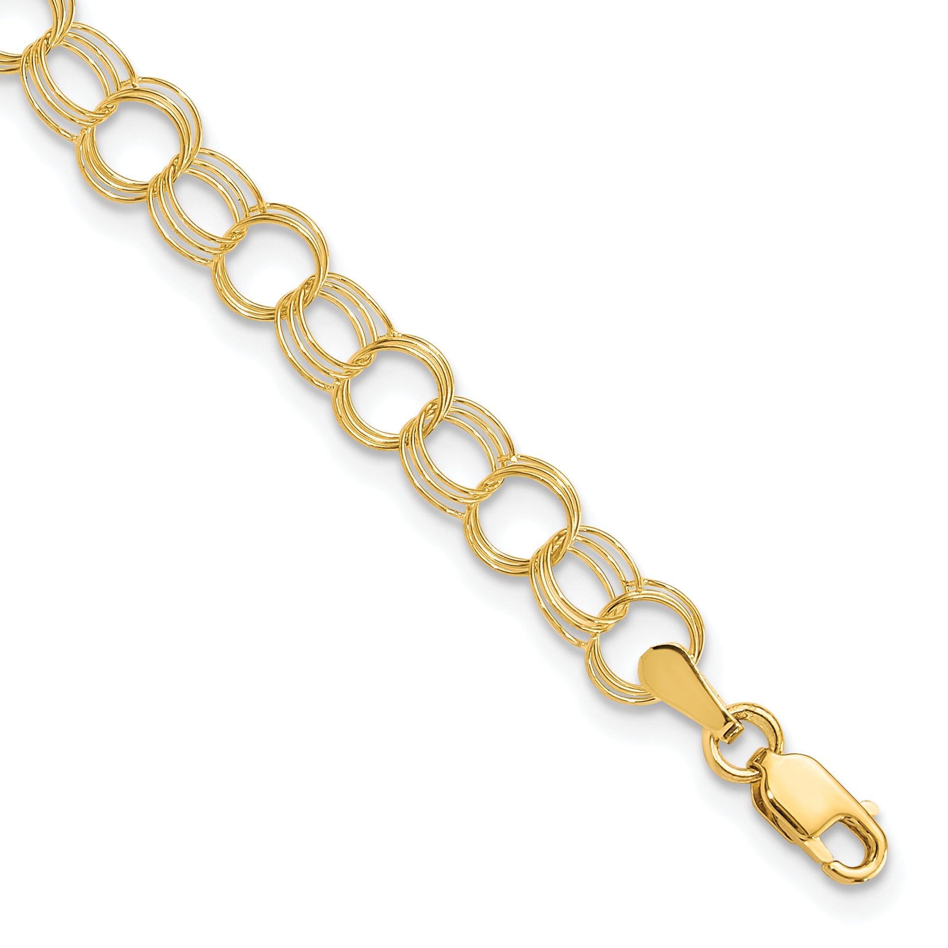 10k Triple Link Charm Bracelet Main image