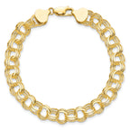 10k Triple Link Charm Bracelet