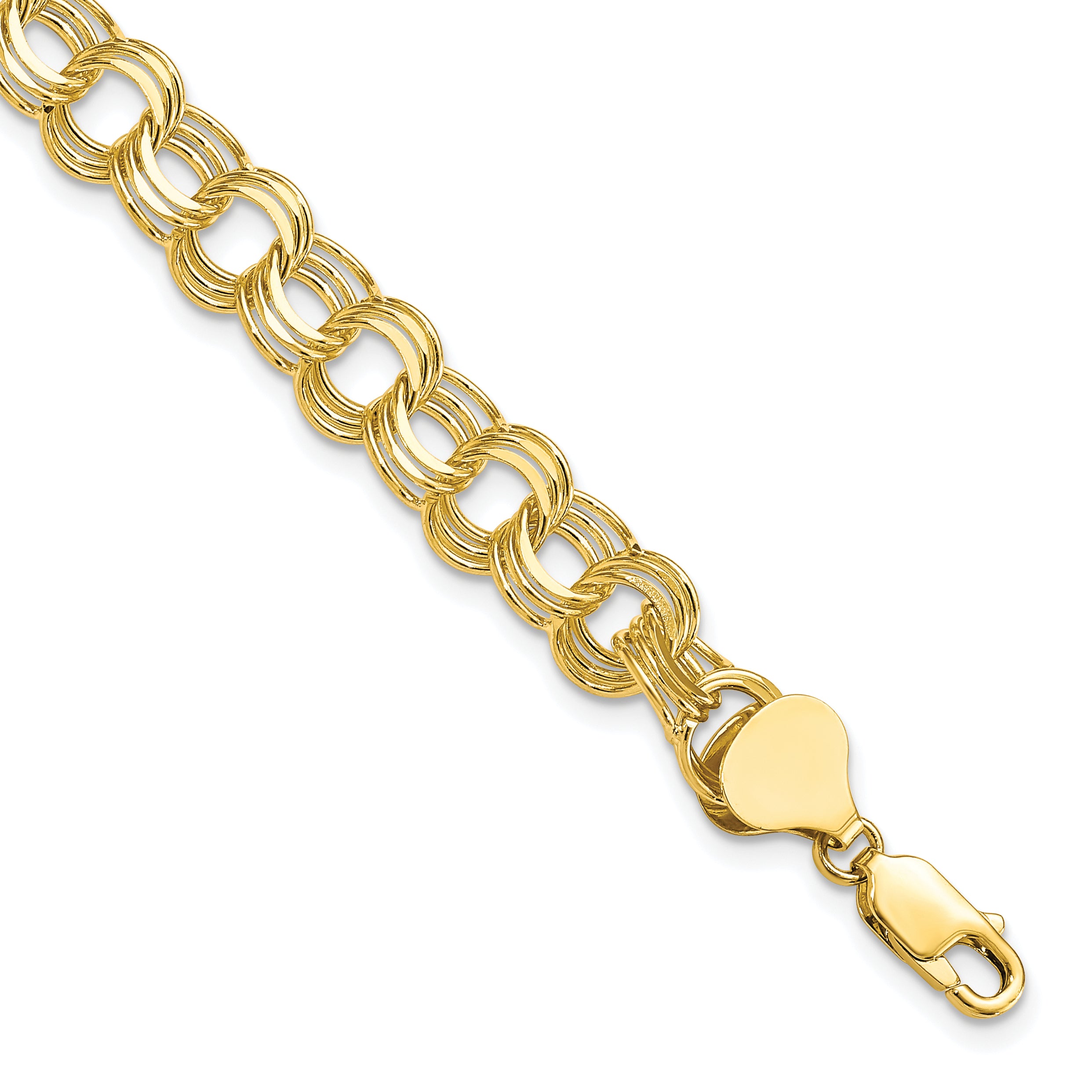 10k Triple Link Charm Bracelet Main image
